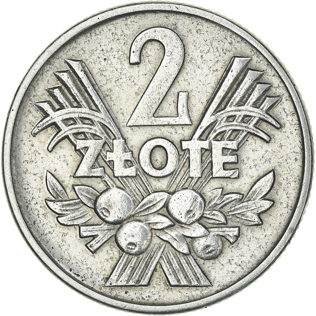 Moneta, Polska, 2 Zlote, 1960, Warsaw, AU(50-53), Aluminium, KM:46
