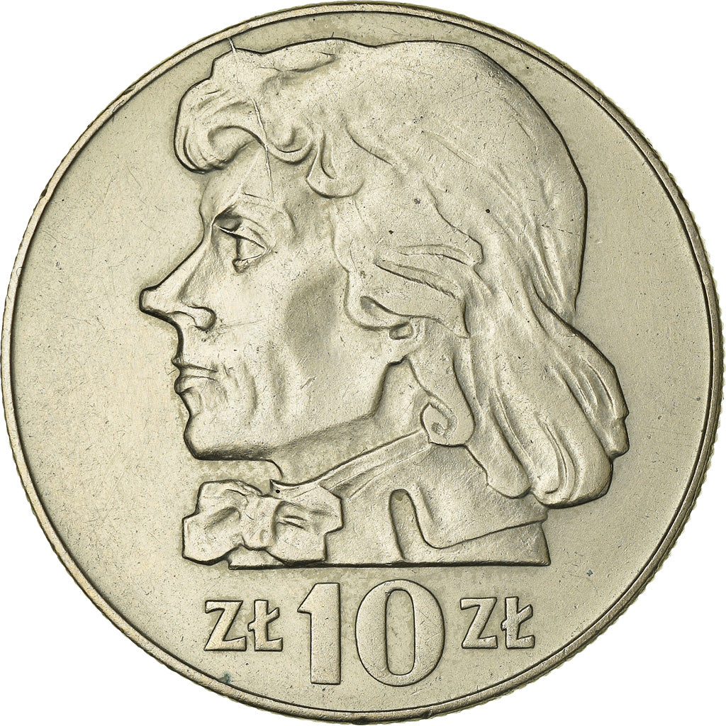 Moeda, Polónia, 10 Zlotych, 1970, Warsaw, AU(55-58), Cobre-níquel, KM:50a