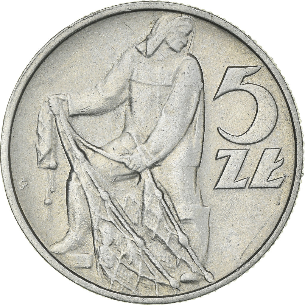 Monnaie, Pologne, 5 Zlotych, 1974, Warsaw, SUP, Aluminium, KM:47