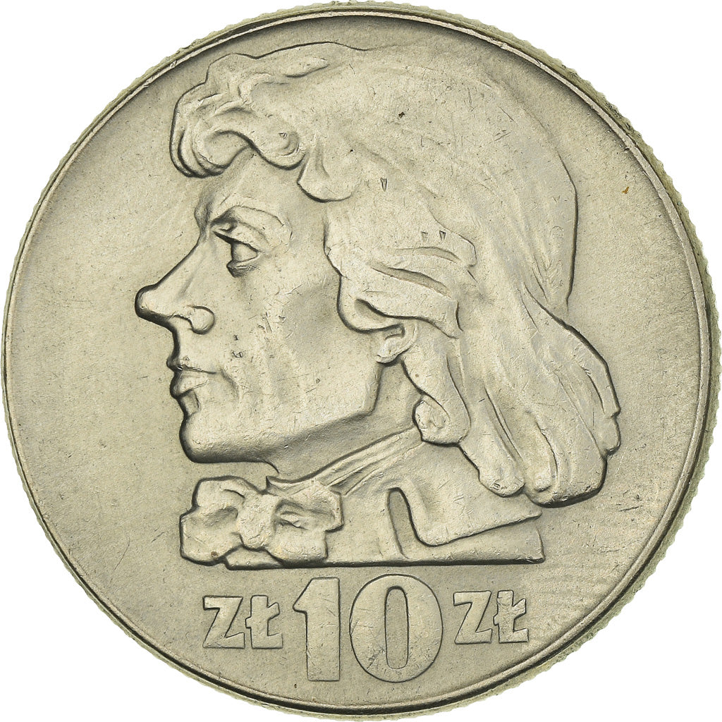 Moneta, Polonia, 10 Zlotych, 1959, Warsaw, Kopernik, BB+, Rame-nichel, KM:51