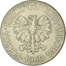 Munten, Polen, 10 Zlotych, 1960, Warsaw, Kopernik, ZF, Cupro-nikkel, KM:51a