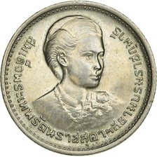 Coin, Thailand, Rama IX, Baht, 1977, EF(40-45), Copper-nickel, KM:124