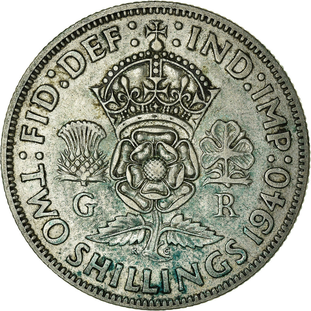 Coin, Great Britain, George VI, Florin, Two Shillings, 1940, VF(30-35), Silver