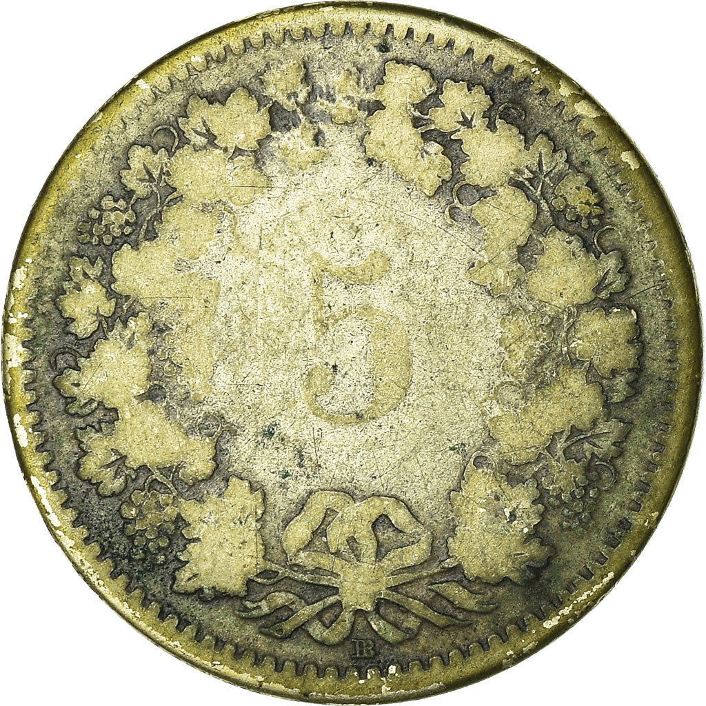 Coin, Switzerland, 5 Rappen, 1850, F(12-15), Billon, KM:5
