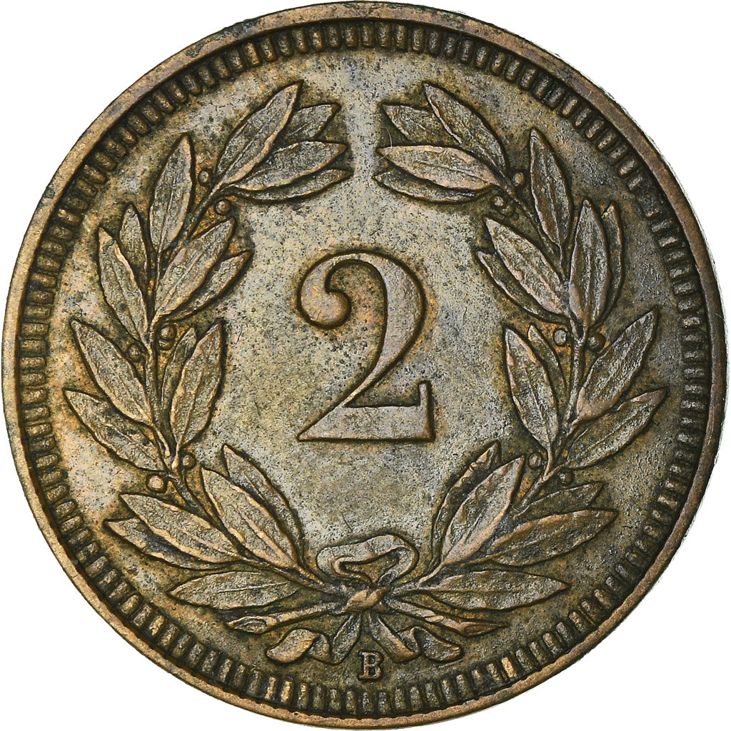 Coin, Switzerland, 2 Rappen, 1915, Bern, EF(40-45), Bronze, KM:4.2