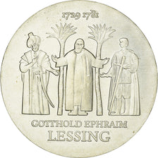 Coin, GDR, 250th Birth of G. E. Lessing, 20 Mark, 1979, MS(63), Silver, KM:74