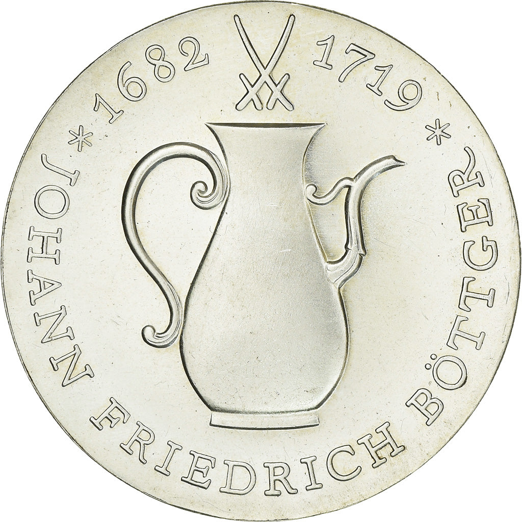 Coin, GDR, 10 Mark, 250th Anniversary J.Friedrich, 1969, AU(50-53), Silver, KM24