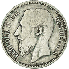 Coin, Belgium, Leopold II, 2 Francs, 2 Frank, 1868, VF(30-35), Silver, KM:30.1