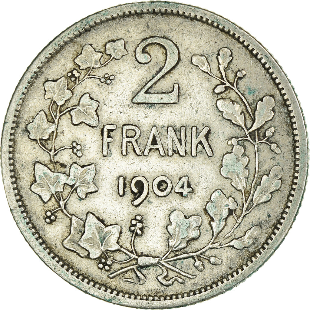 Coin, Belgium, 2 Francs, 2 Frank, 1904, EF(40-45), Silver, KM:59
