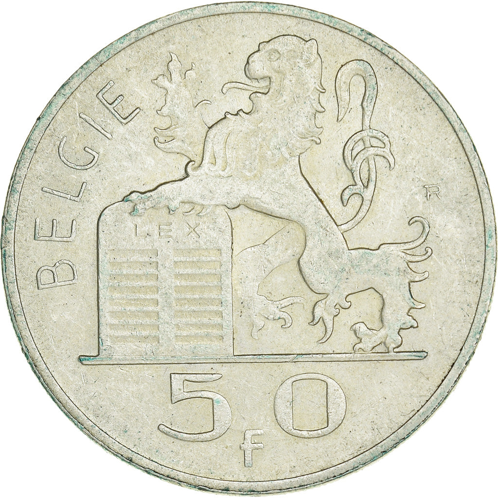 Coin, Belgium, 50 Francs, 50 Frank, 1948, EF(40-45), Silver, KM:137
