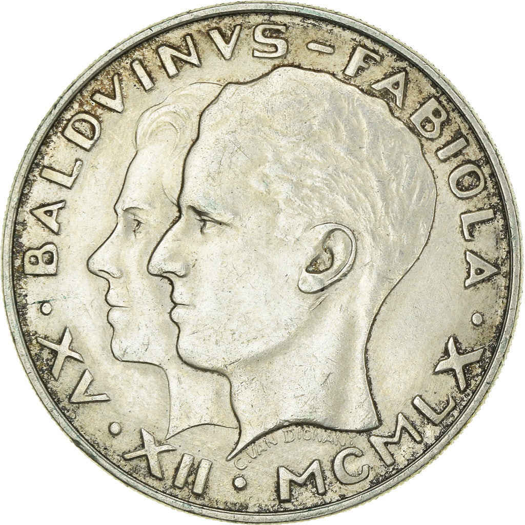 Coin, Belgium, 50 Francs, 50 Frank, 1960, AU(55-58), Silver, KM:152.1