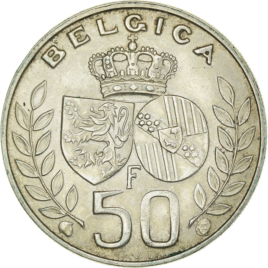 Coin, Belgium, 50 Francs, 50 Frank, 1960, AU(55-58), Silver, KM:152.1
