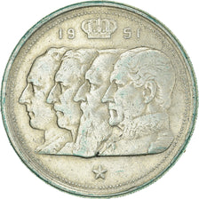 Coin, Belgium, 100 Francs, 100 Frank, 1951, EF(40-45), Silver, KM:139.1