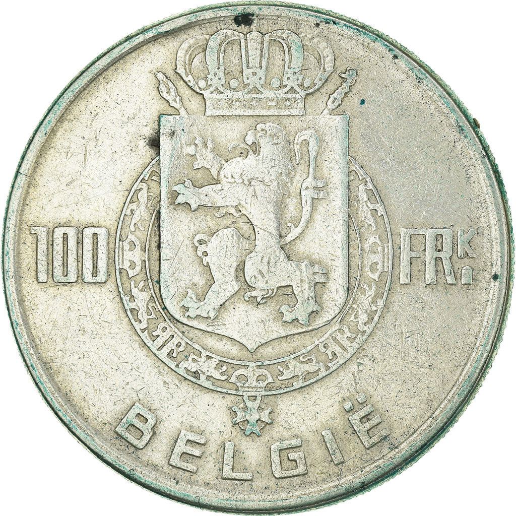 Coin, Belgium, 100 Francs, 100 Frank, 1951, EF(40-45), Silver, KM:139.1