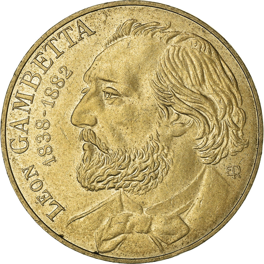 Munten, Frankrijk, Gambetta, 10 Francs, 1982, ZF+, Nickel-Bronze, KM:950