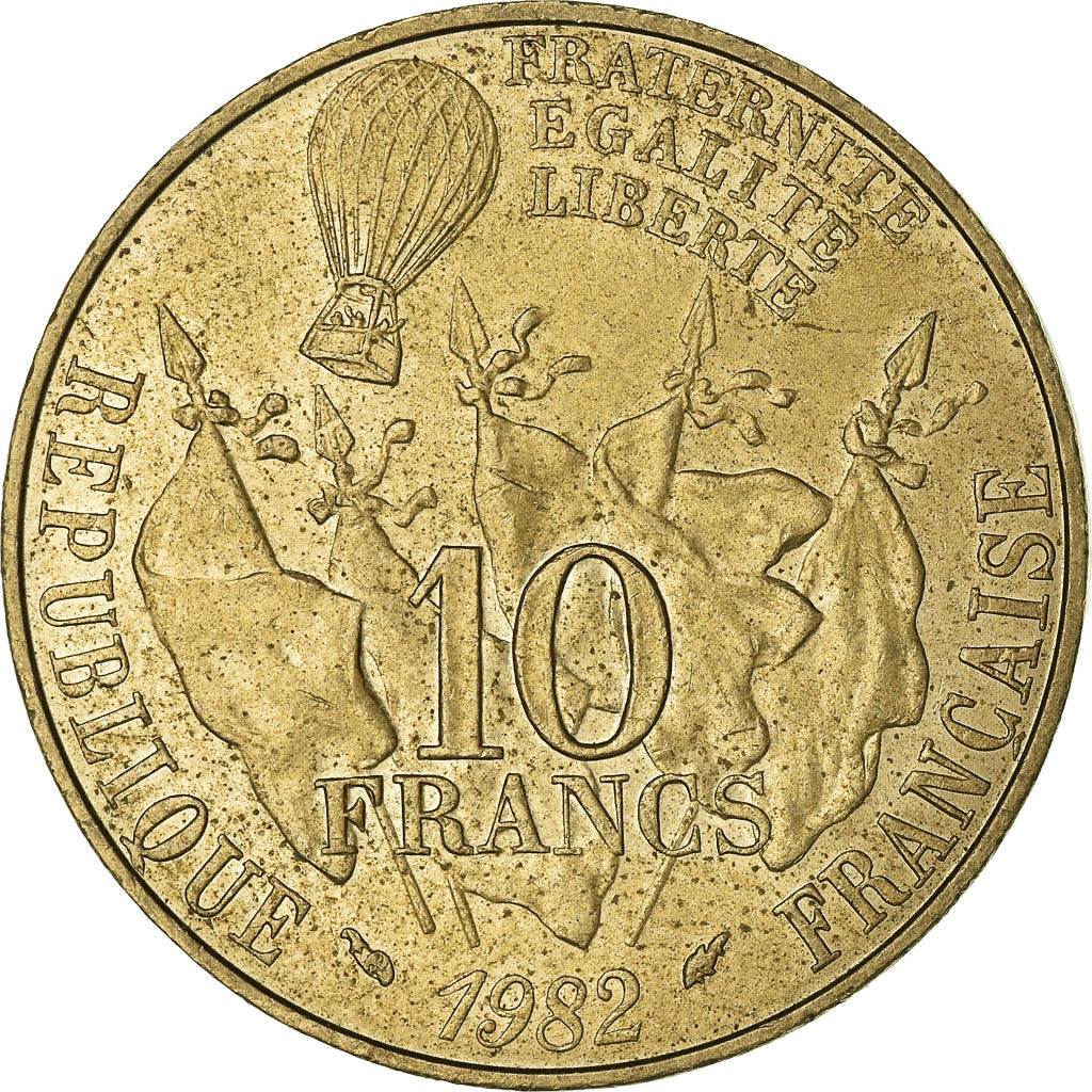 Munten, Frankrijk, Gambetta, 10 Francs, 1982, ZF+, Nickel-Bronze, KM:950