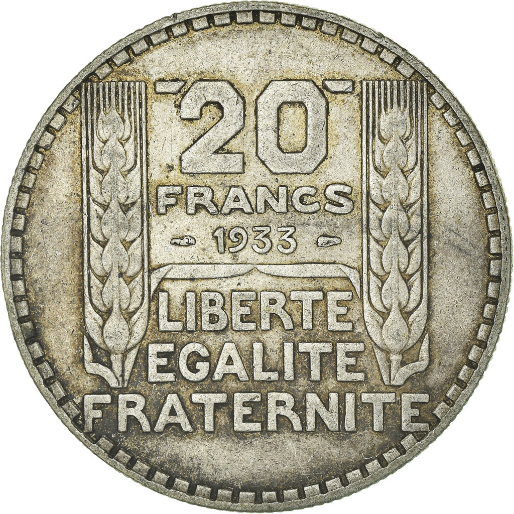 Coin, France, Turin, 20 Francs, 1933, Paris, EF(40-45), Silver, KM:879