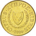 Coin, Cyprus, 5 Cents, 2004, MS(65-70), Nickel-brass, KM:55.3