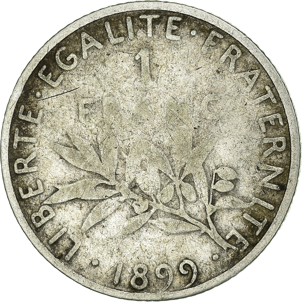 Coin, France, Semeuse, Franc, 1899, Paris, VF(30-35), Silver, KM:844.1