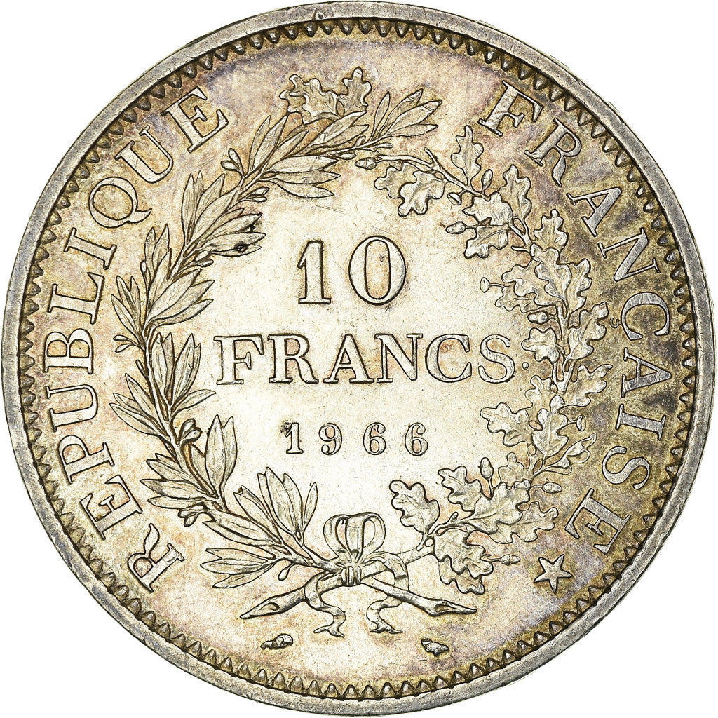 Coin, France, Hercule, 10 Francs, 1966, Paris, AU(50-53), Silver, KM:932