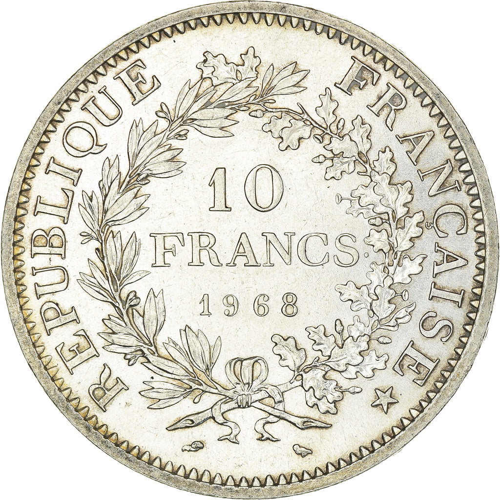 Coin, France, Hercule, 10 Francs, 1968, Paris, EF(40-45), Silver, KM:932