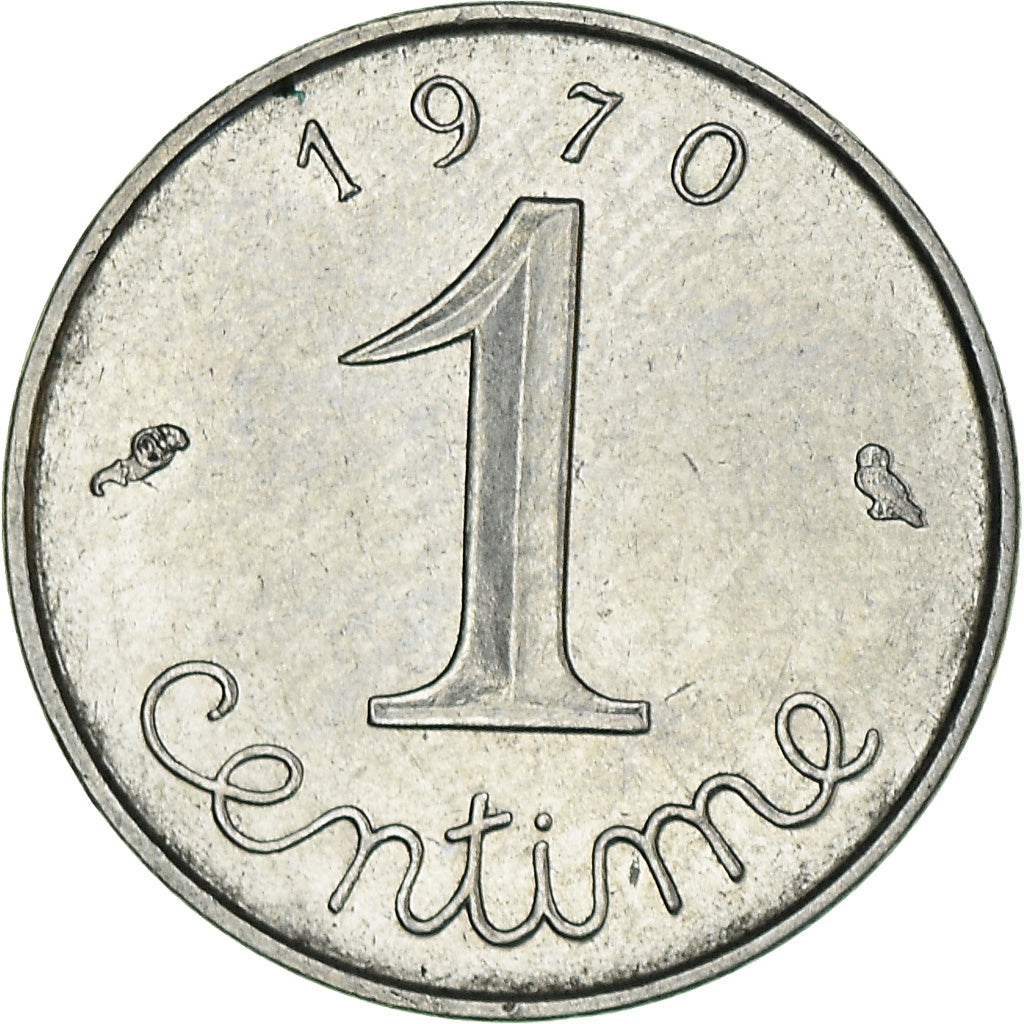 Munten, Frankrijk, Épi, Centime, 1970, Paris, ZF+, Stainless Steel, KM:928