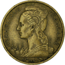 Moneda, La Reunión, 10 Francs, 1962, BC+, Aluminio - bronce, KM:10