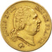 FRANCE, Louis XVIII, 40 Francs, 1824, Paris, KM #713.1, EF(40-45), Gold,...
