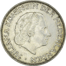 Coin, Netherlands, Juliana, 2-1/2 Gulden, 1961, AU(50-53), Silver, KM:185
