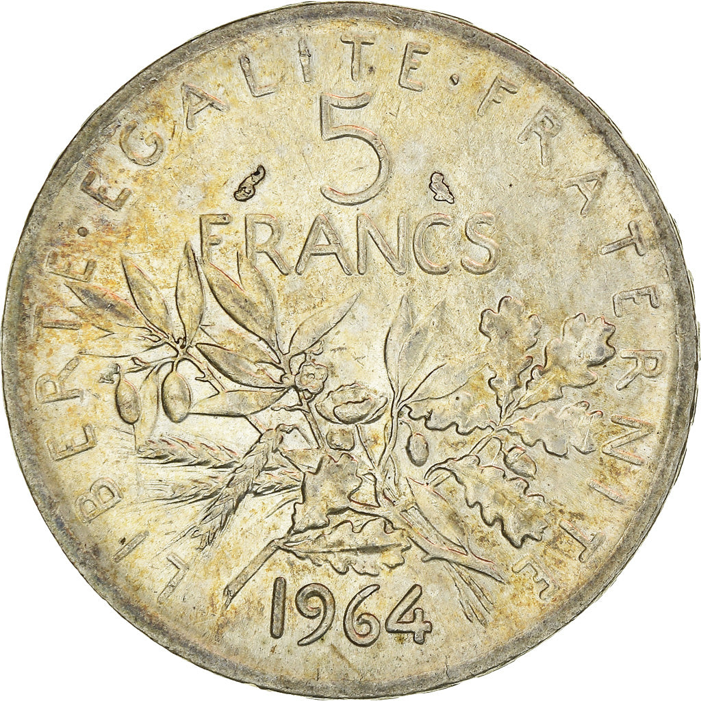 Münze, Frankreich, Semeuse, 5 Francs, 1964, VZ, Silber, KM:926