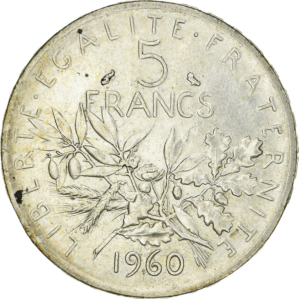Monnaie, France, Semeuse, 5 Francs, 1960, TTB+, Argent, KM:926