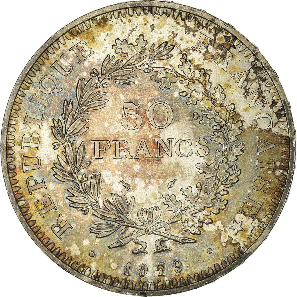 Coin, France, Hercule, 50 Francs, 1979, Paris, AU(55-58), Silver, KM:941.1