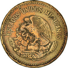 Coin, Mexico, 20 Centavos, 1952, Mexico City, VF(30-35), Bronze, KM:439