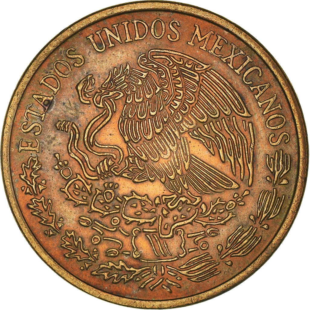Moneda, México, 20 Centavos, 1974, Mexico City, SC, Bronce, KM:441