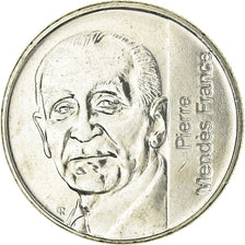Coin, France, Mendès France, 5 Francs, 1992, Paris, AU(50-53), Nickel, KM:1006