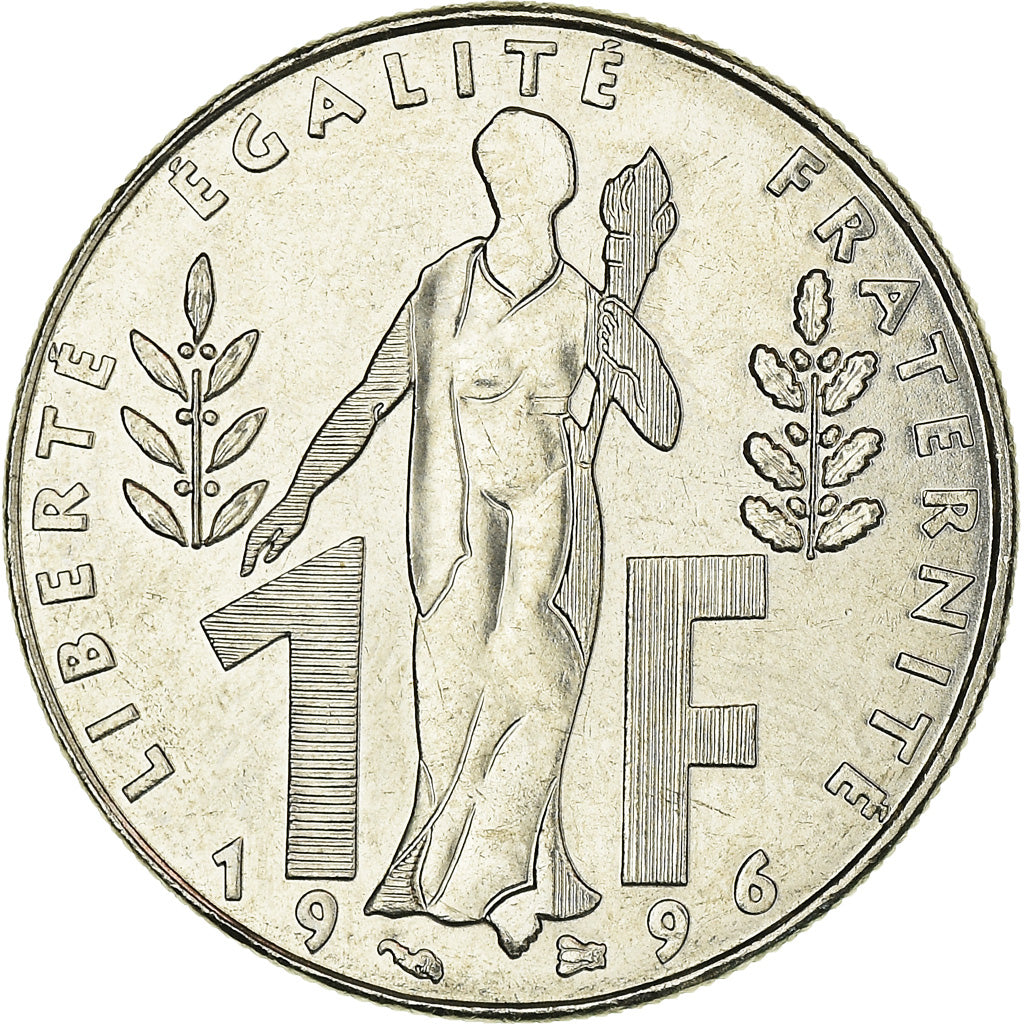 Coin, France, Jacques Rueff, Franc, 1996, MS(60-62), Nickel, KM:1160
