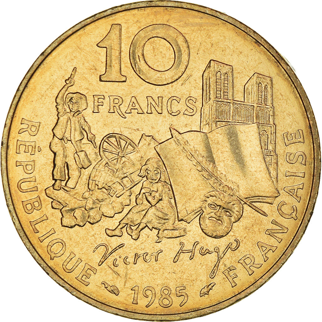 Coin, France, Victor Hugo, 10 Francs, 1985, AU(55-58), Nickel-Bronze, KM:956