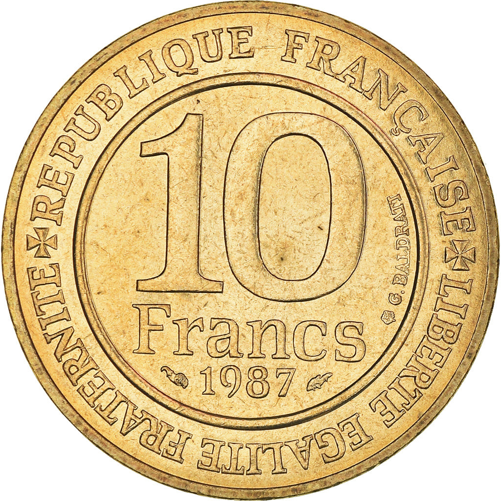 Coin, France, 10 Francs, 1987, AU(50-53), Nickel-Bronze, KM:961d