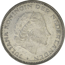 Coin, Netherlands, Juliana, 2-1/2 Gulden, 1972, VF(30-35), Nickel, KM:191