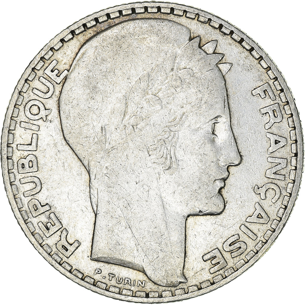 Moneta, Francja, Turin, 10 Francs, 1929, Paris, VF(30-35), Srebro, KM:878