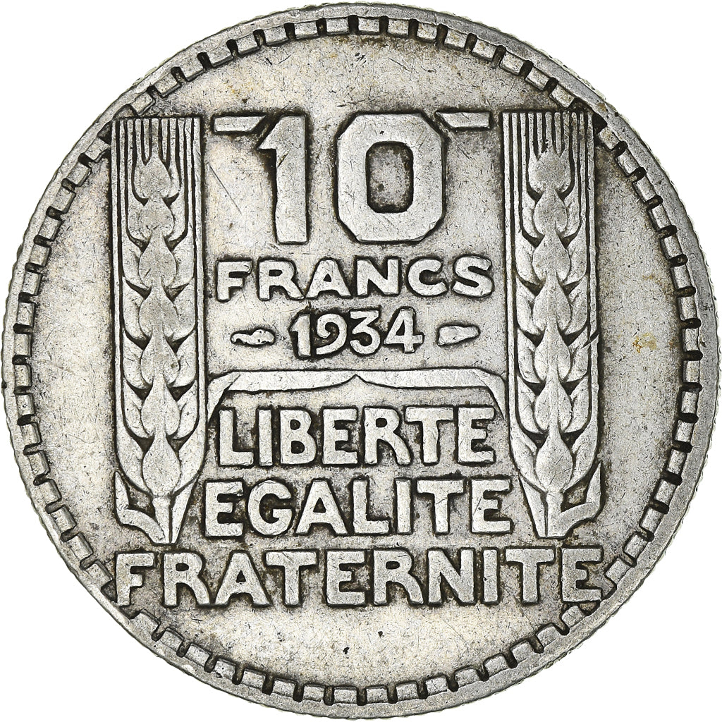 Coin, France, Turin, 10 Francs, 1934, Paris, VF(30-35), Silver, KM:878