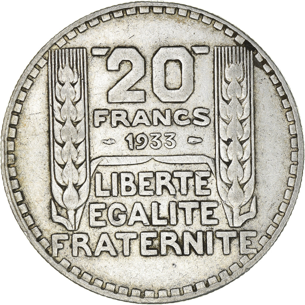 Coin, France, Turin, 20 Francs, 1933, Paris, EF(40-45), Silver, KM:879