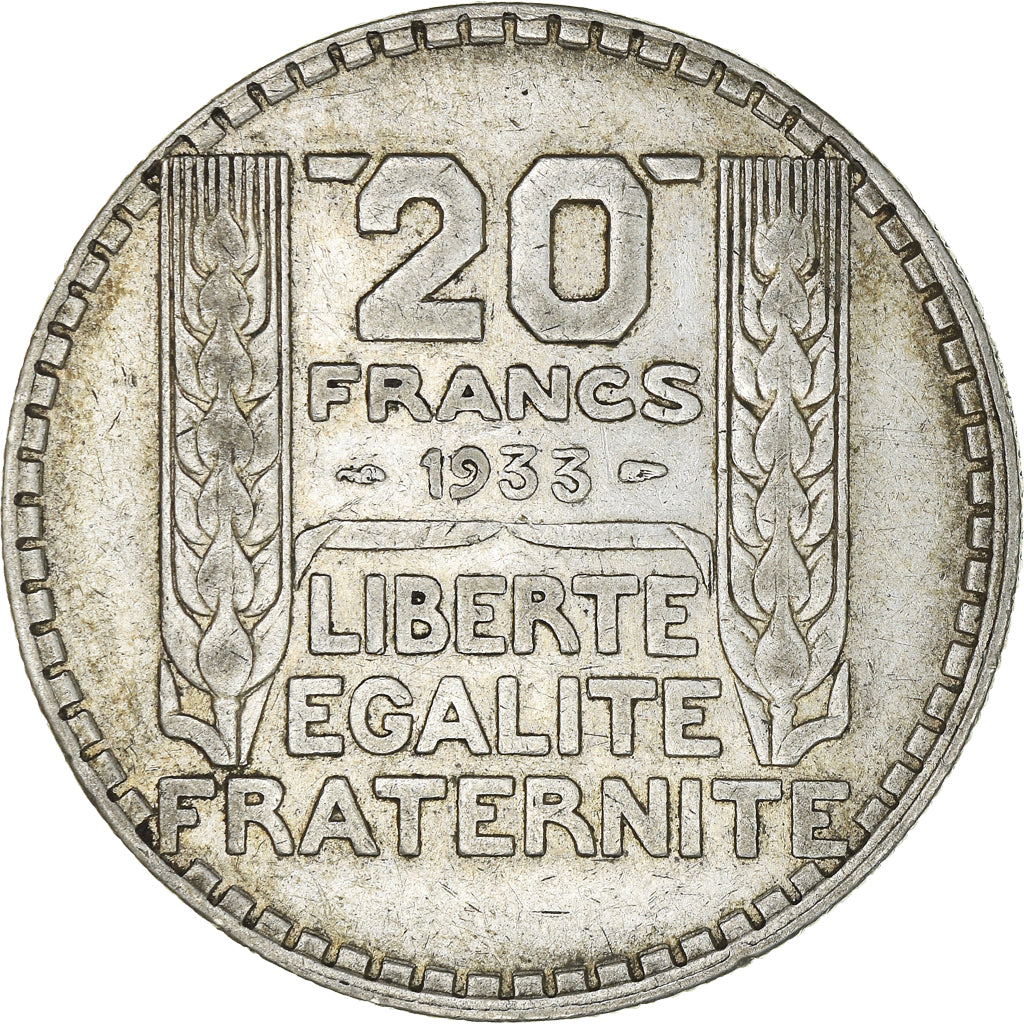 Coin, France, Turin, 20 Francs, 1933, Paris, EF(40-45), Silver, KM:879