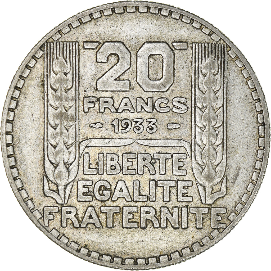 Coin, France, Turin, 20 Francs, 1933, Paris, EF(40-45), Silver, KM:879