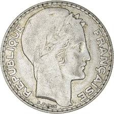 Moeda, França, Turin, 20 Francs, 1933, Paris, EF(40-45), Prata, KM:879