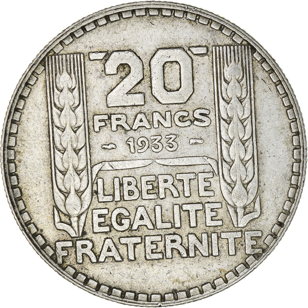 Coin, France, Turin, 20 Francs, 1933, Paris, EF(40-45), Silver, KM:879