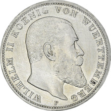 Coin, German States, WURTTEMBERG, Wilhelm II, 3 Mark, 1912, Freudenstadt