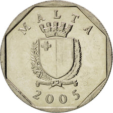 MALTA, 5 Cents, 2005, KM #95, MS(65-70), Copper-Nickel, 19.78, 3.54