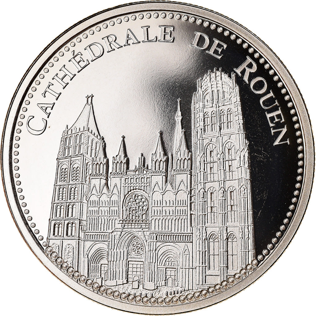 France, Medal, La Cathédrale de Rouen, MS(65-70), Copper-nickel