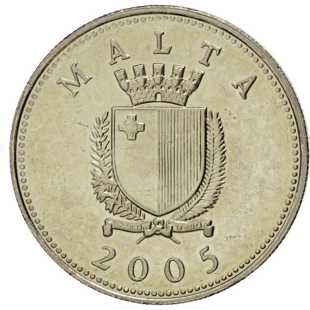 MALTA, 10 Cents, 2005, KM #96, MS(65-70), Copper-Nickel, 21.78, 4.95